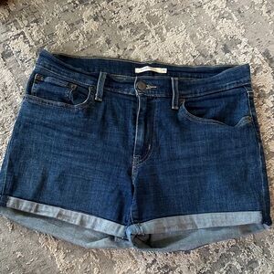 Levi's Dark Blue Denim Jean Shorts